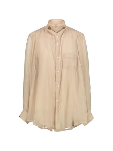 Comme Des Garçons sheer panelled shirt