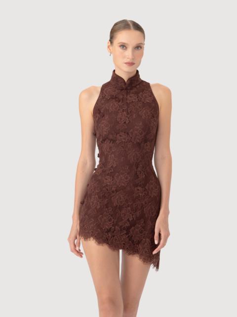 SAU LEE SILBA LACE MINI DRESS