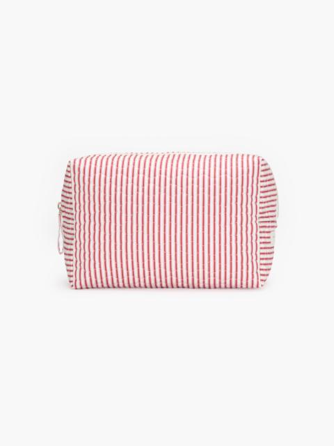 Hill House Home The Quilted Cosmetic Bag - Red Ticking Stripe