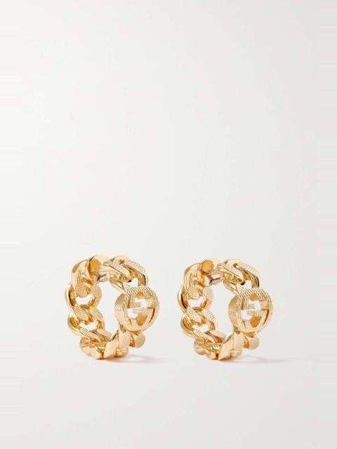 GUCCI Gold-tone hoop earrings