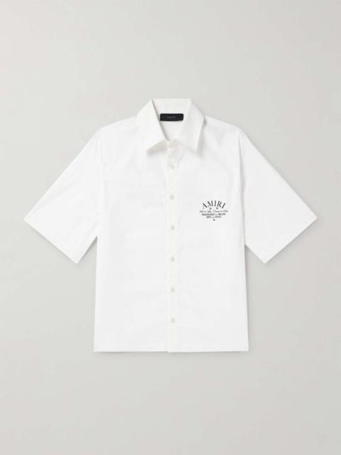 AMIRI Logo-Print Cotton-Poplin Shirt