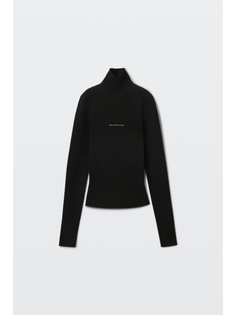 Alexander Wang jacquard logo turtleneck