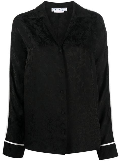 Off-White floral jacquard V-neck blouse