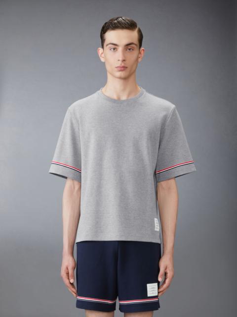 Thom Browne COTTON WAFFLE RIB CUFF TEE | REVERSIBLE
