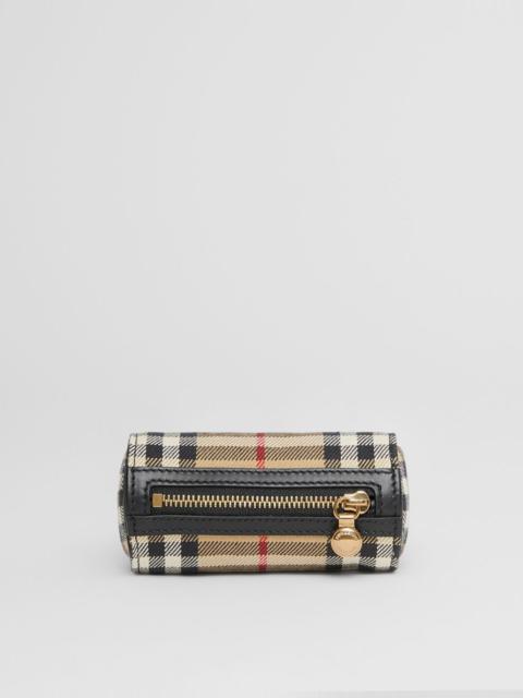 Burberry Vintage Check Cotton Barrel Bag Charm