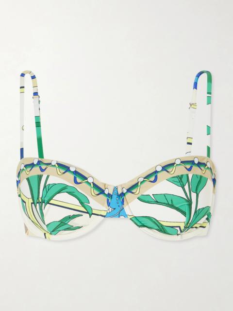 TORY BURCH Printed Bikini Top