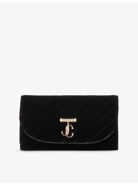 JIMMY CHOO Curve Velvet Wallet Chain
