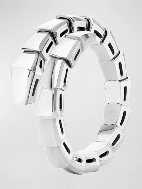 Serpenti Viper 18K White Gold Coil Ring, EU 58 / US 8.5