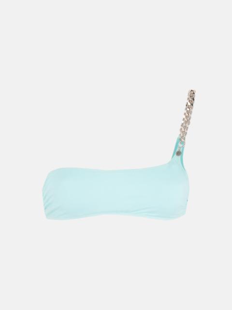 Stella McCartney Iconic Chain One-Shoulder Bikini Top