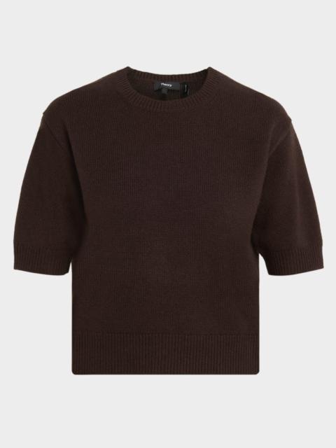 Theory Cashmere Cropped Short-Sleeve T-Shirt