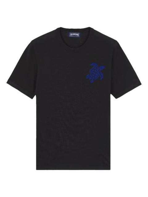 Vilebrequin Men's Big Turtle Silk & Cotton T-Shirt - Noir