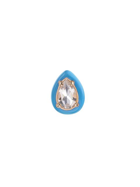 BEA BONGIASCA Women's Gumdrop Goldtone, Enamel & Rock Crystal Stud Earring - Turquoise