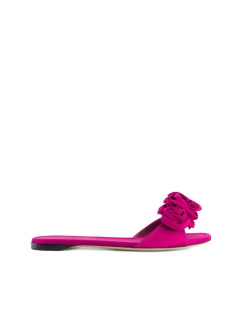 GIAMBATTISTA VALLI rose-detail flat sandals