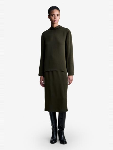 A.P.C. JEANNE BLOUSE - FLOWING DARK GREEN BLOUSE