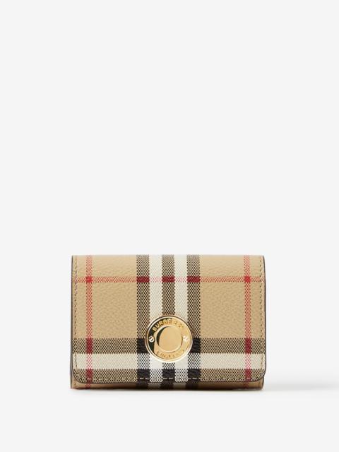 Burberry Check Card Case with Detachable Chain Strap