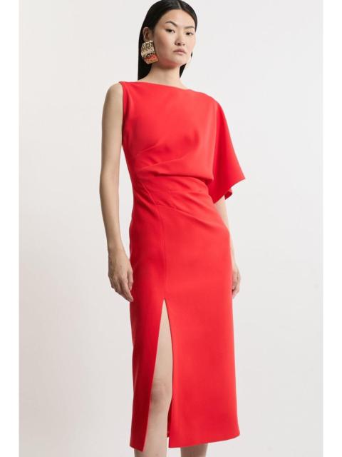 KAREN MILLEN Petite Fluid Tailored Asymmetric Sleeve Maxi Dress
