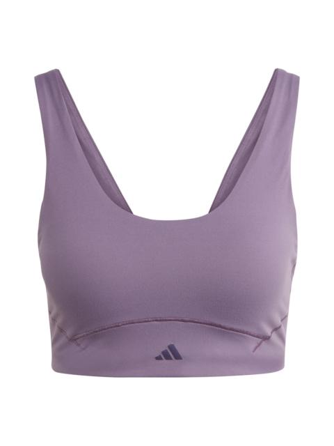 adidas CoreFlow Studio Medium Support Sports Bra in Shadow Violet at Nordstrom