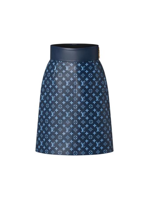 Louis Vuitton Embossed Midnight Monogram Pencil Skirt