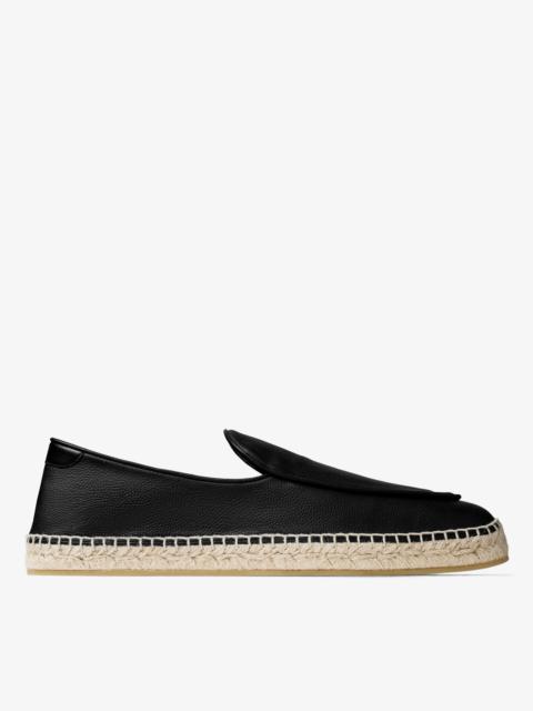 JIMMY CHOO Shenton Espadrille
Black Tumbled Leather Espadrilles