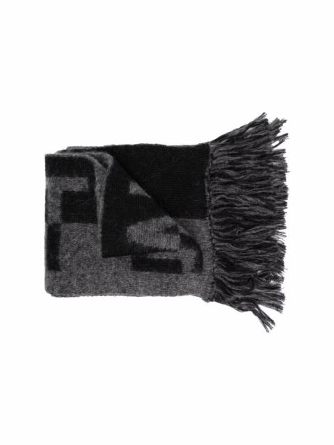 SAINT LAURENT logo-print scarf