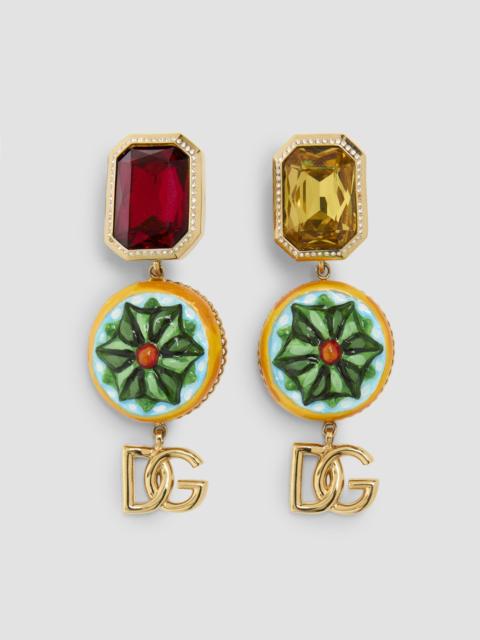 Dolce & Gabbana Women's Goldtone, Glass Crystal & Resin Mismatched Clip-On Drop Earrings - Multi Color