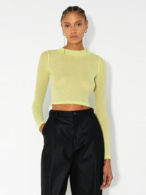 John Elliott GAUZE RIB LS CROPPED TEE