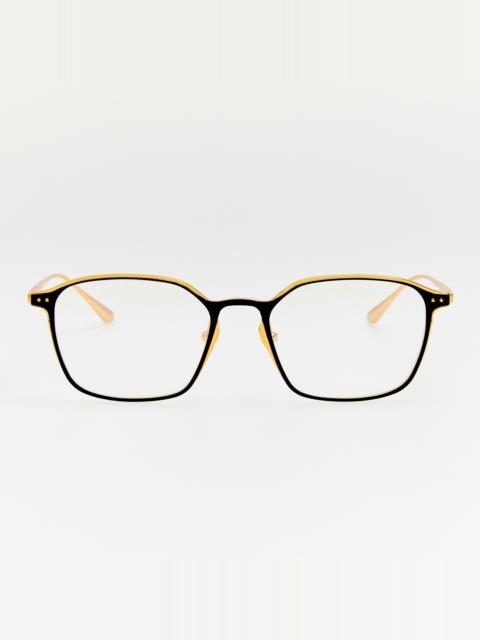 LINDA FARROW Avery Optical in Black and 22K Gold