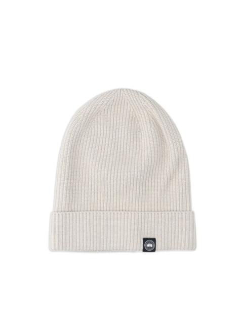 Canada Goose ribbed cotton beanie hat