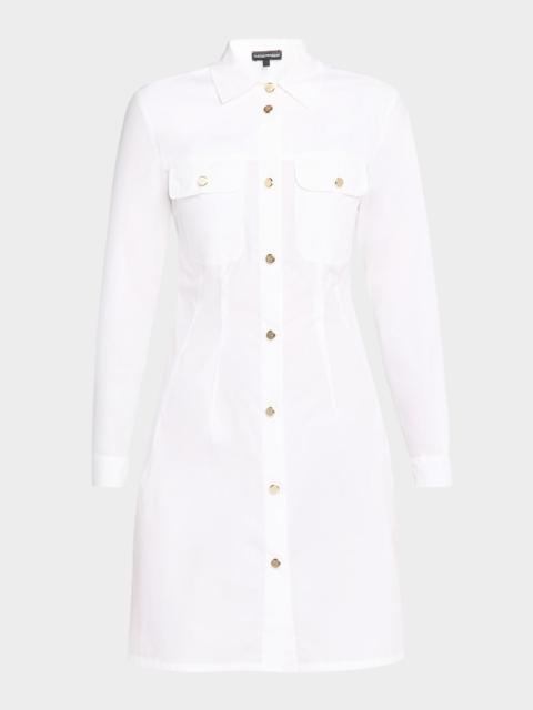 EMPORIO ARMANI Cotton Poplin Mini Shirtdress