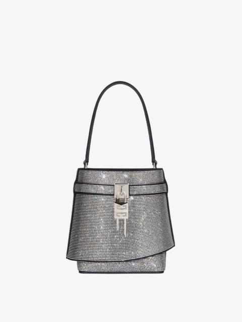 Givenchy SHARK LOCK BUCKET BAG IN LEATHER WITH STRASS