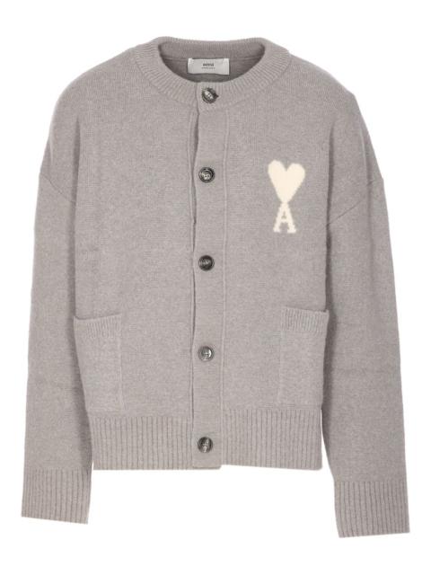 AMI Paris embroidered logo button cardigan