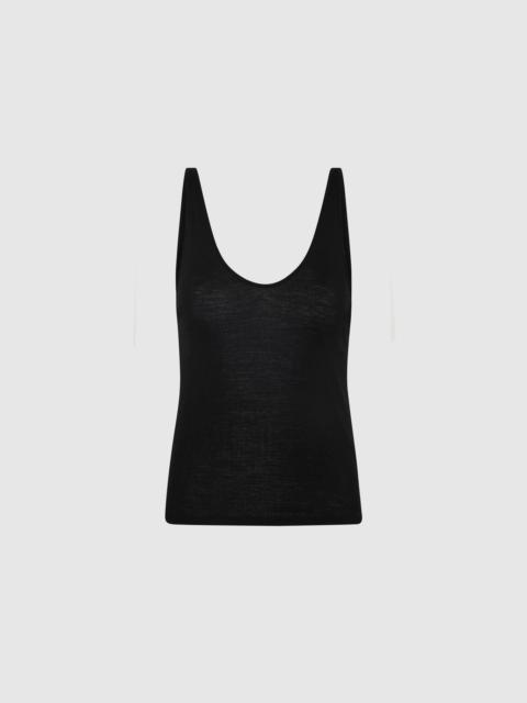 ST. AGNI Baby Wool Scoop Cami - Black