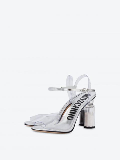 Moschino TRANSPARENT PVC SALT AND PEPPER SANDALS
