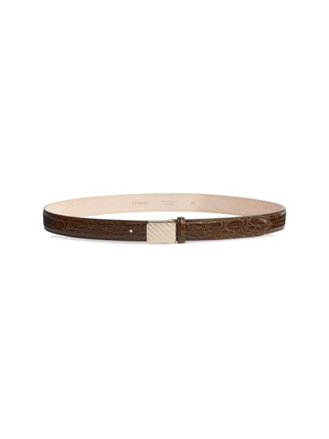 sliding-buckle leather belt