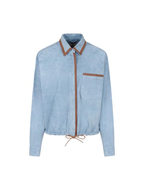 Marni SUEDE BOMBER SHIRT