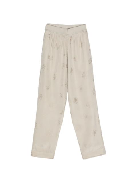 UMA WANG Palmer floral-jacquard trousers