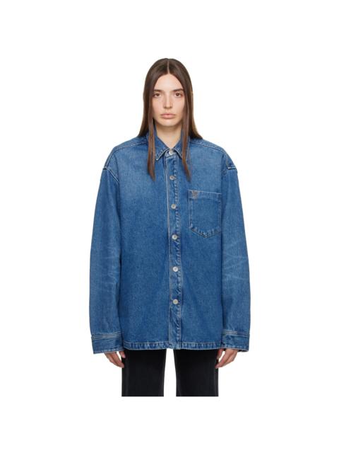 AMI Paris Indigo Ami de Cœur Denim Shirt