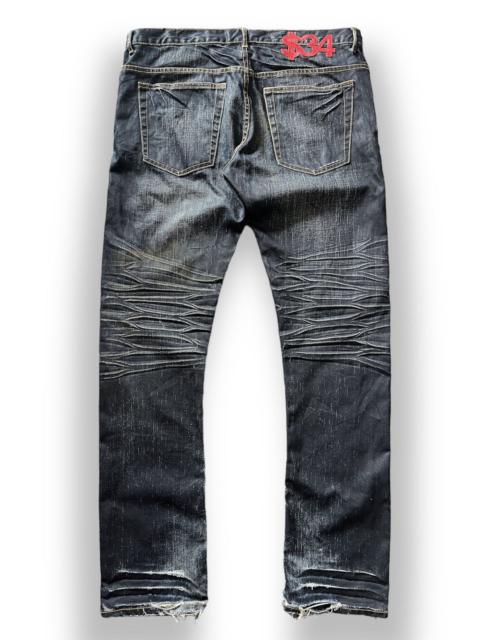 Other Designers Acid Wash Faded Black Swagger Buttons Denim