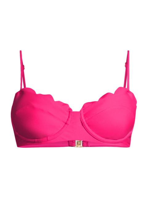 RAMY BROOK Women's Leyla Scalloped Underwire Bikini Top - Perfect Pink