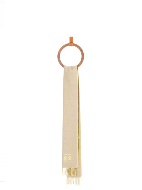 Loewe Bicolour scarf in wool and cashmere
