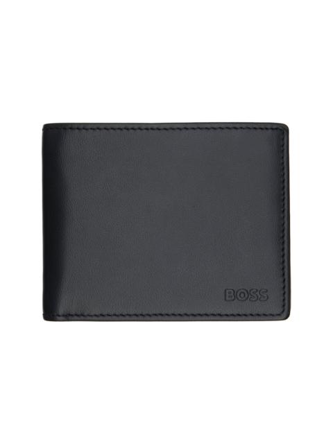 BOSS Black Embossed Logo Coin Wallet