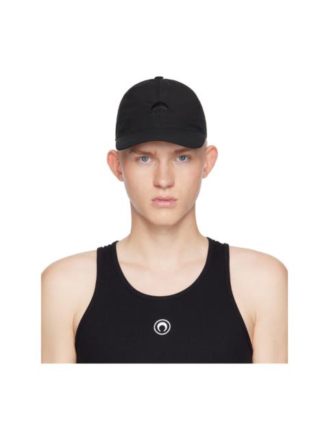 Marine Serre Black MS Sport Nylon Baseball Cap
