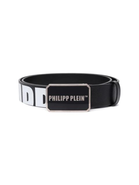 PHILIPP PLEIN logo-plaque buckle belt