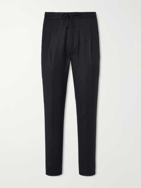 LARDINI Straight-Leg Wool and Cashmere-Blend Flannel Trousers