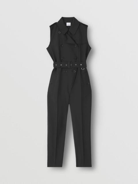 Burberry Sleeveless Mohair Wool Trench Jumpsuit