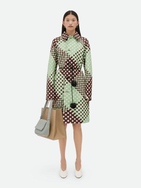 Bottega Veneta Tricolor Intrecciato Leather Coat