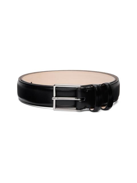 Paul Smith Black Leather Double Keeper Classic Suit Belt