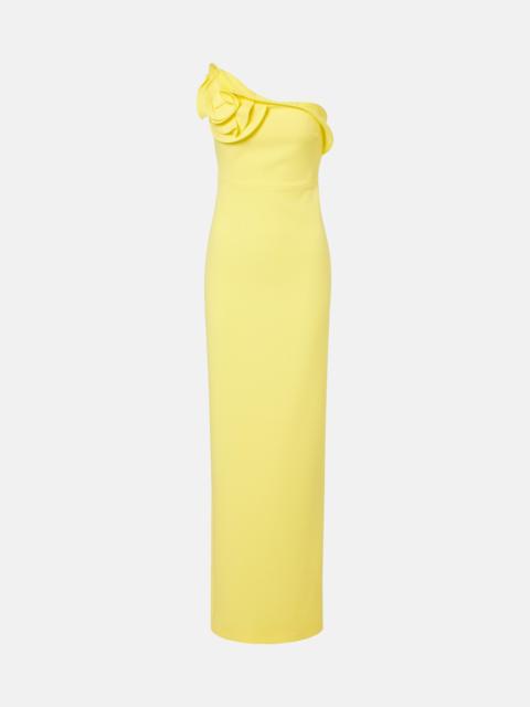 ROLAND MOURET Floral-appliqué gown