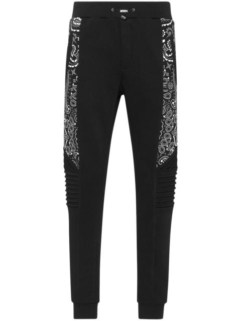 PHILIPP PLEIN paisley-print cotton track pants