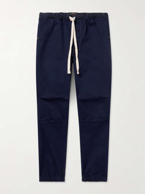 Gym Tapered Stretch-Cotton Twill Drawstring Trousers